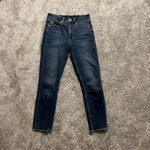 Gap Cigarette High Rise Raw Hem